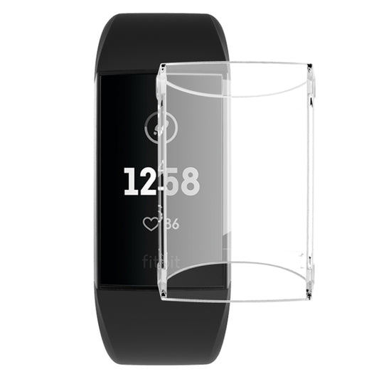 For Fitbit Charge 3 / 4 Full Coverage Plating TPU Watch Case(Transparent) by bashfashion
