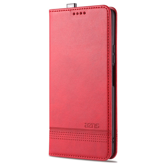 For Huawei Enjoy 20 Plus 5G AZNS Magnetic Calf Texture Horizontal Flip Leather Case with Card Slots & Holder & Wallet(Red) by AZNS
