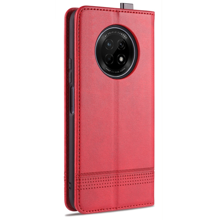 For Huawei Enjoy 20 Plus 5G AZNS Magnetic Calf Texture Horizontal Flip Leather Case with Card Slots & Holder & Wallet(Red) by AZNS
