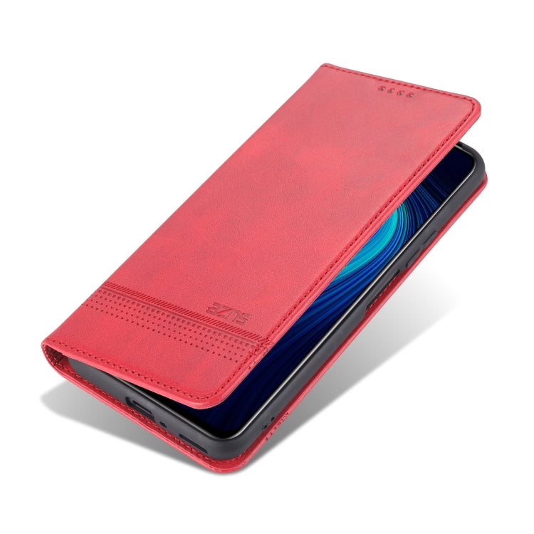 For Huawei Enjoy 20 Plus 5G AZNS Magnetic Calf Texture Horizontal Flip Leather Case with Card Slots & Holder & Wallet(Red) by AZNS