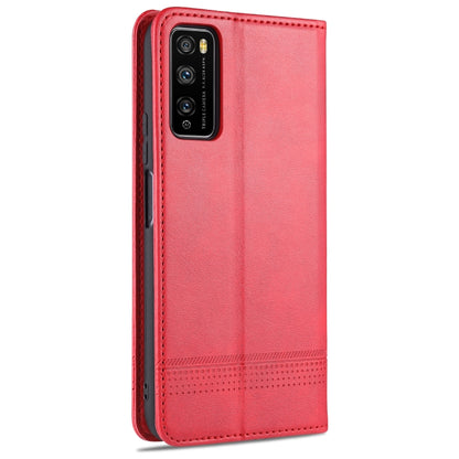 For Huawei Enjoy 20 Pro / Enjoy Z 5G AZNS Magnetic Calf Texture Horizontal Flip Leather Case with Card Slots & Holder & Wallet(Red) by AZNS