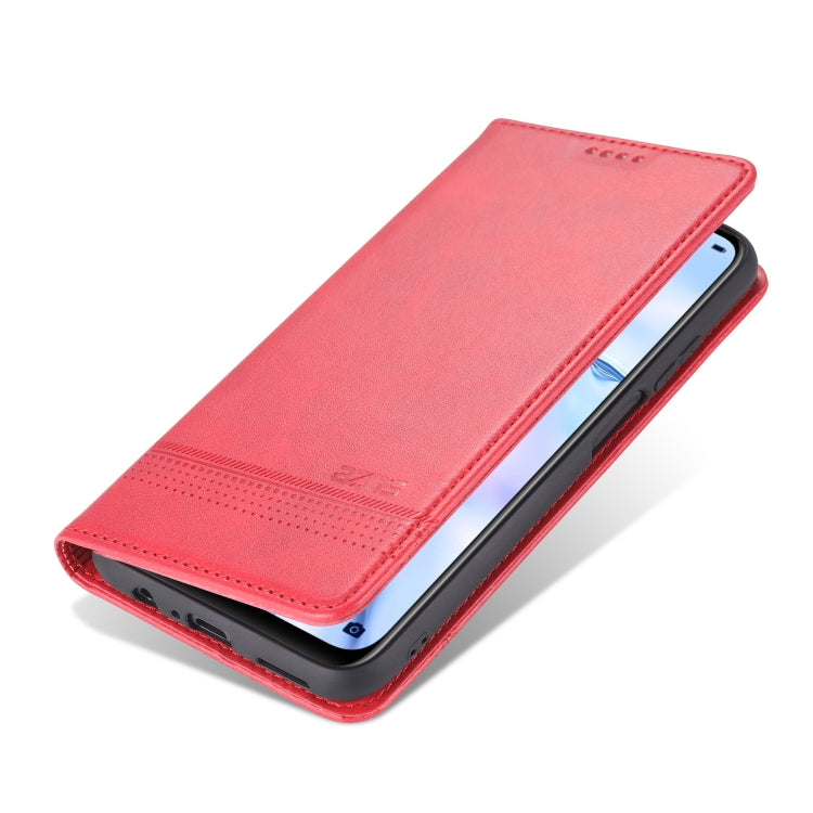 For Huawei Enjoy 20 Pro / Enjoy Z 5G AZNS Magnetic Calf Texture Horizontal Flip Leather Case with Card Slots & Holder & Wallet(Red) by AZNS