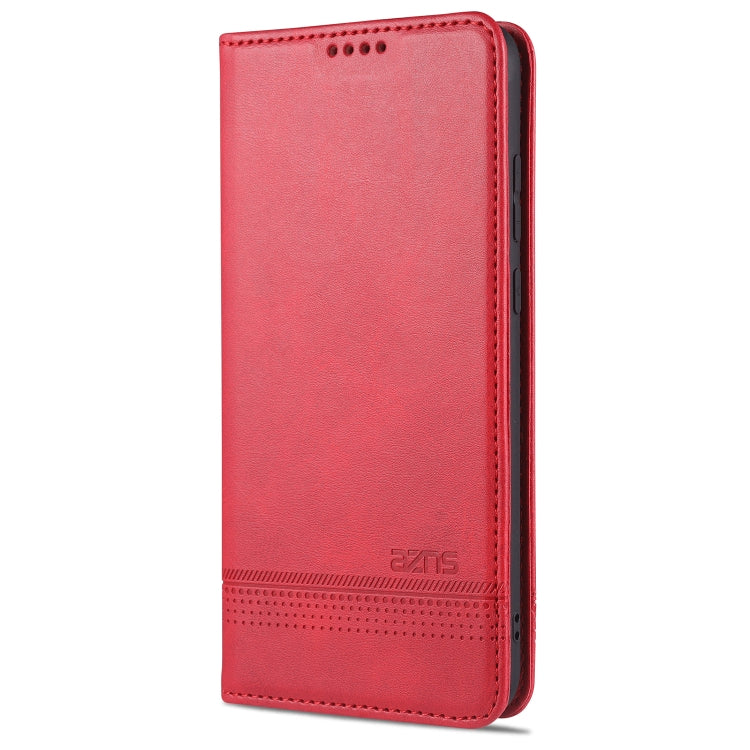 For Huawei Honor 9A AZNS Magnetic Calf Texture Horizontal Flip Leather Case with Card Slots & Holder & Wallet(Red) by AZNS