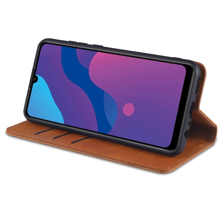 For Huawei Honor 9A AZNS Magnetic Calf Texture Horizontal Flip Leather Case with Card Slots & Holder & Wallet(Red) by AZNS