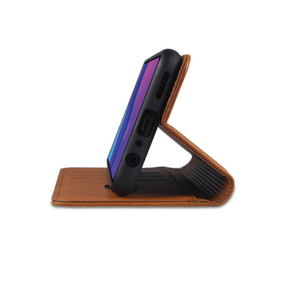 For Huawei Honor 9A AZNS Magnetic Calf Texture Horizontal Flip Leather Case with Card Slots & Holder & Wallet(Red) by AZNS