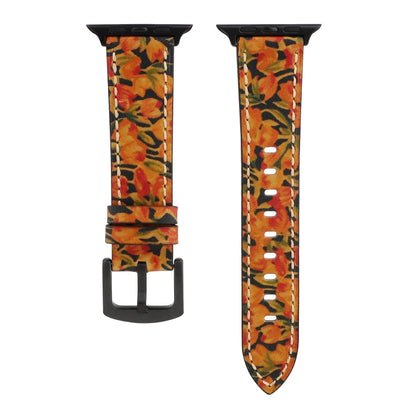Retro Head-layer Cowhide Genuine Leather Watch Band For Apple Watch Ultra 49mm&Watch Ultra 2 49mm / Series 9&8&7 45mm / SE 3&SE 2&6&SE&5&4 44mm / 3&2&1 42mm(Orange) by bashfashion