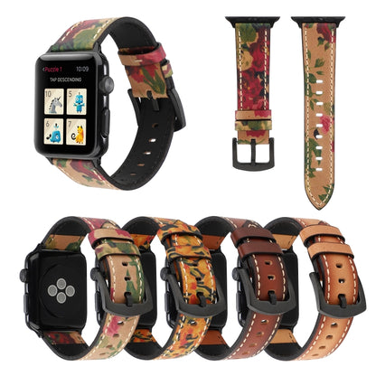 Retro Head-layer Cowhide Genuine Leather Watch Band For Apple Watch Ultra 49mm&Watch Ultra 2 49mm / Series 9&8&7 45mm / SE 3&SE 2&6&SE&5&4 44mm / 3&2&1 42mm(Light Brown) by bashfashion