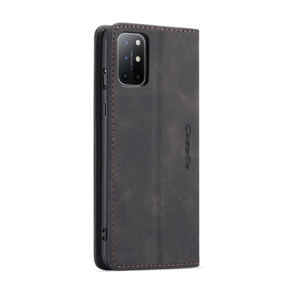 For OnePlus 8T CaseMe-013 Multifunctional Retro Frosted Horizontal Flip Leather Case with Card Slot & Holder & Wallet(Black) by CaseMe