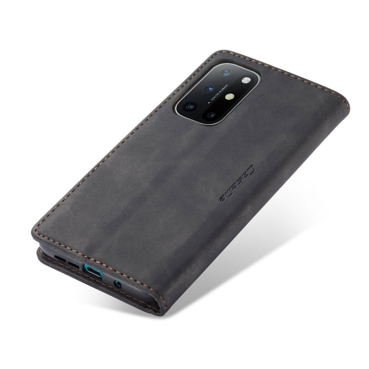 For OnePlus 8T CaseMe-013 Multifunctional Retro Frosted Horizontal Flip Leather Case with Card Slot & Holder & Wallet(Black) by CaseMe