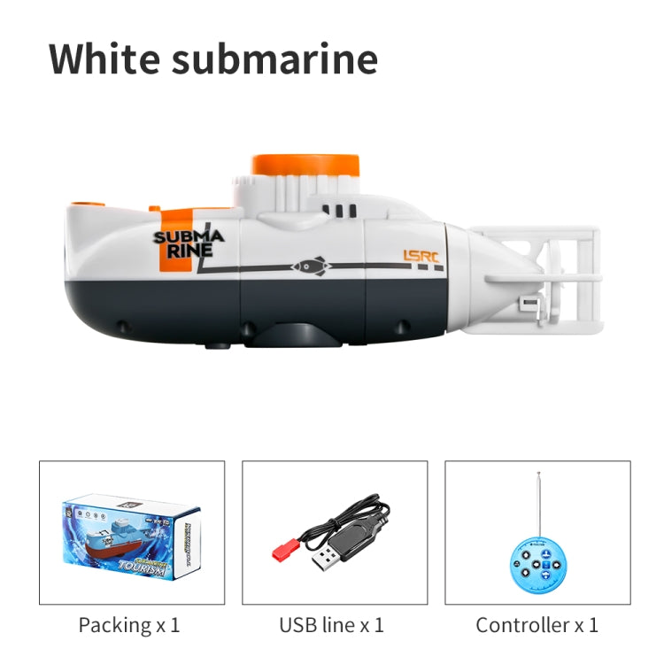 LSRC Mini USB Charging Remote Control Submarine Children Toy(White) by bashfashion