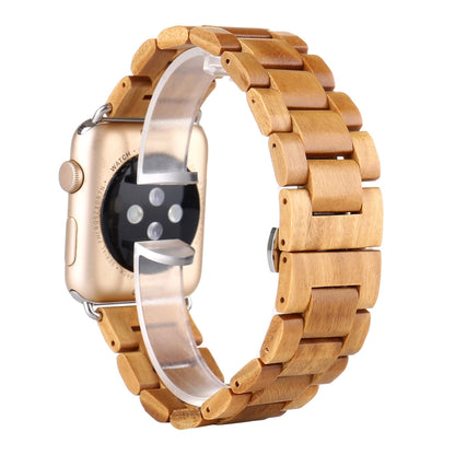 Wooden Watch Band For Apple Watch Series 9&8&7 41mm / SE 3&SE 2&6&SE&5&4 40mm / 3&2&1 38mm(Light Brown) by bashfashion