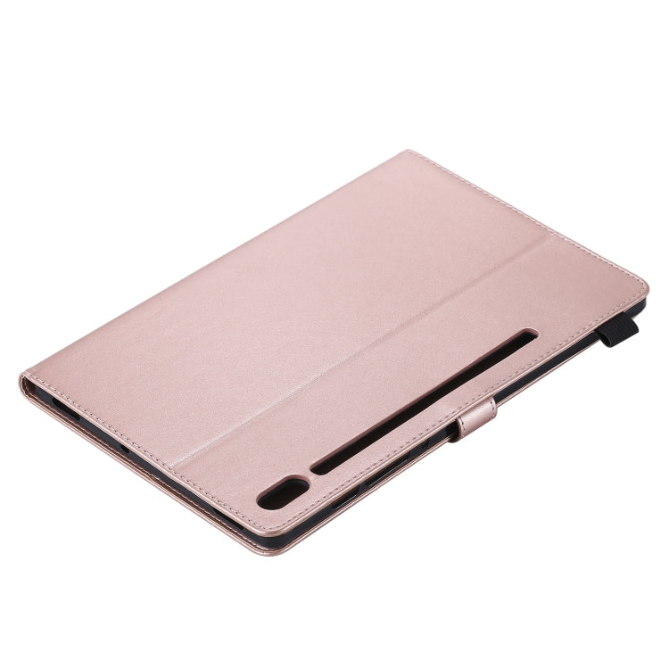 For Samsung Galaxy Tab S6 T860 Cat Bee Embossing Pattern Shockproof Table PC Protective Horizontal Flip Leather Case with Holder & Card Slots & Wallet & Pen Slot & Wake-up / Sleep Function(Rose Gold) by bashfashion