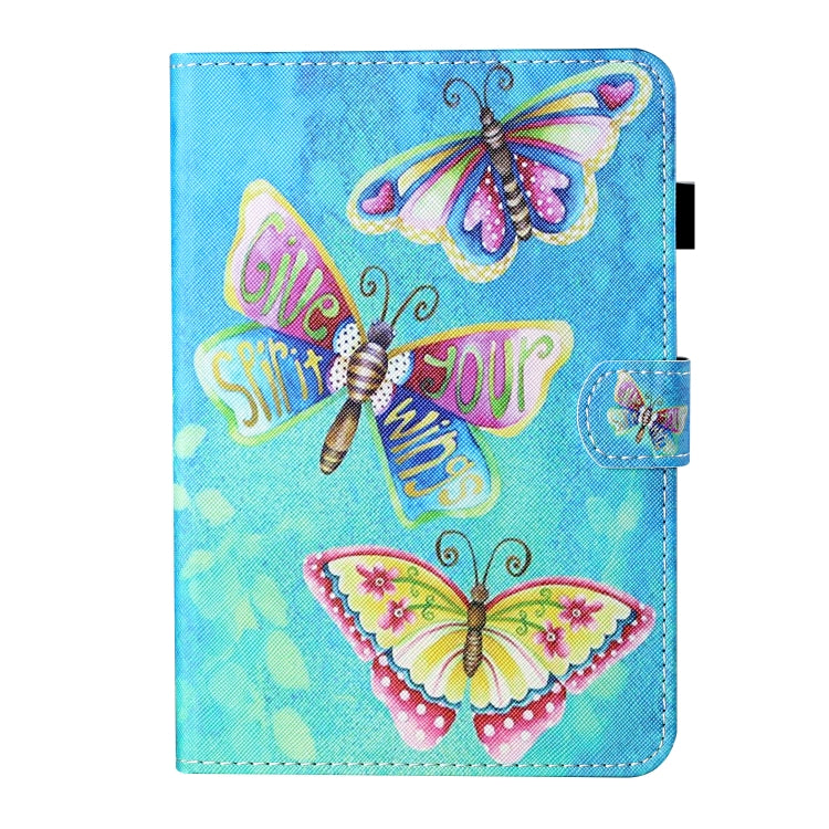 For Samsung Galaxy Tab A 8.0 (2019) T290/T295 Coloured Drawing Stitching Horizontal Flip Leather Case with Holder & Card Slot (Colorful Butterflies) by bashfashion