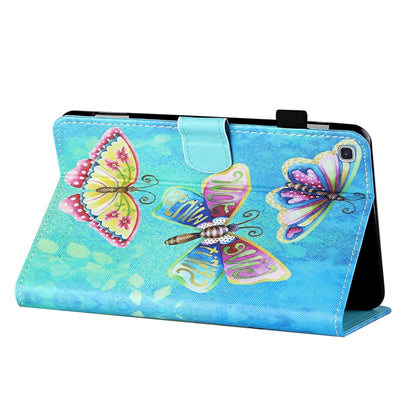 For Samsung Galaxy Tab A 10.1 (2019) T510/T515 Coloured Drawing Stitching Horizontal Flip Leather Case with Holder & Card Slot (Colorful Butterflies) by bashfashion