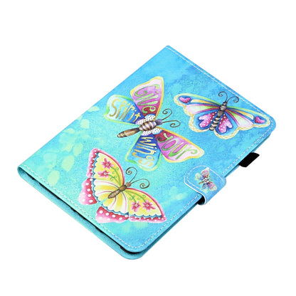 For Samsung Galaxy Tab A 10.1 (2019) T510/T515 Coloured Drawing Stitching Horizontal Flip Leather Case with Holder & Card Slot (Colorful Butterflies) by bashfashion