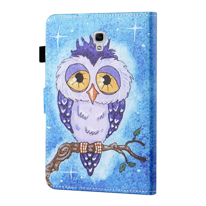 For Samsung Galaxy Tab A 10.5 T590/T595 Coloured Drawing Stitching Horizontal Flip Leather Case with Holder & Card Slot & Sleep / Wake-up Function(Blue Owl) by bashfashion