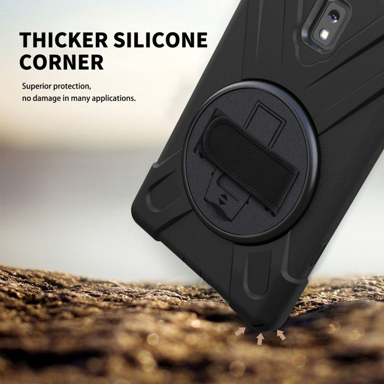 For Samsung Galaxy Tab active 3 T570 / T575 8.0 Shockproof Colorful Silicone + PC Protective Case with Holder & Shoulder Strap & Hand Strap(Black) by bashfashion