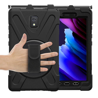 For Samsung Galaxy Tab active 3 T570 / T575 8.0 Shockproof Colorful Silicone + PC Protective Case with Holder & Shoulder Strap & Hand Strap(Black) by bashfashion