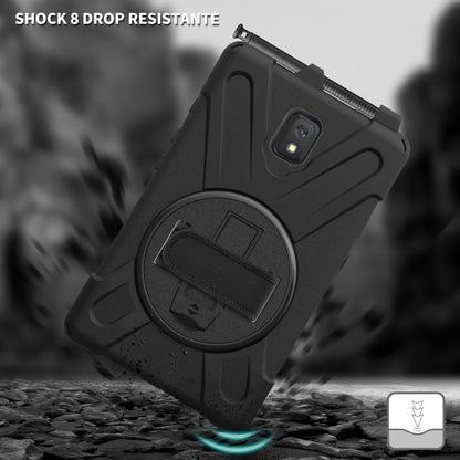 For Samsung Galaxy Tab active 3 T570 / T575 8.0 Shockproof Colorful Silicone + PC Protective Case with Holder & Shoulder Strap & Hand Strap(Black) by bashfashion