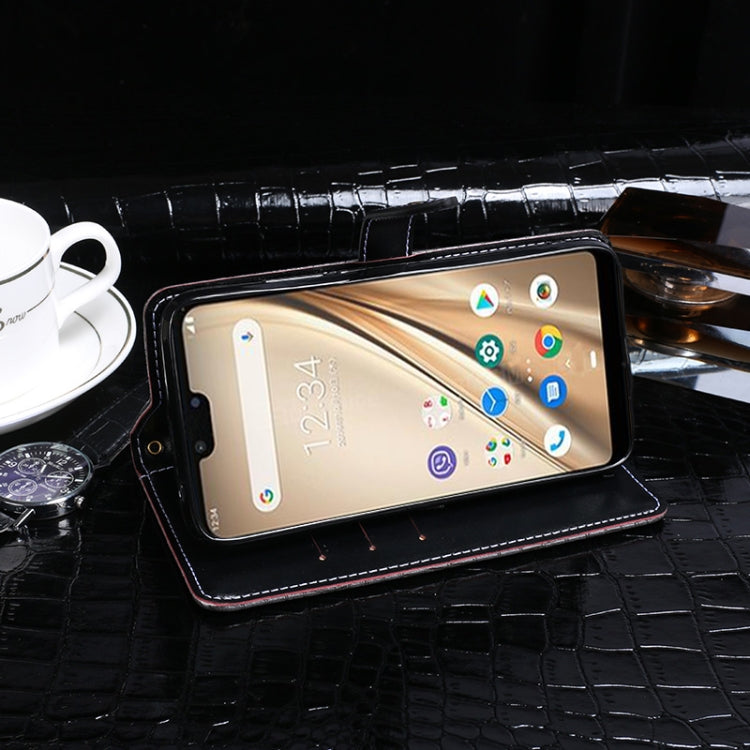 For Fujitsu Arrows RX idewei Crocodile Texture Horizontal Flip Leather Case with Holder & Card Slots & Wallet(Black) by idewei