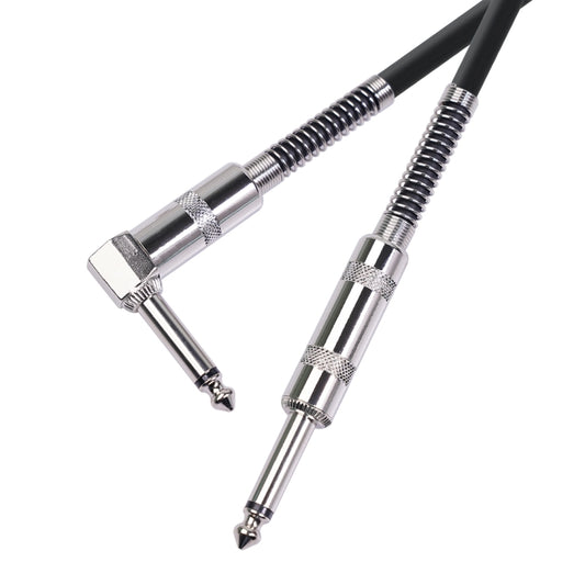 TC048SL 6.35mm Plug Straight to Elbow Electric Guitar Audio Cable, Cable Length:10m by bashfashion