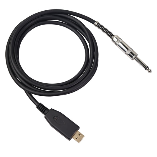 US48S USB to 6.35mm Electric Guitar Recording Cable, Cable Length:3m by bashfashion