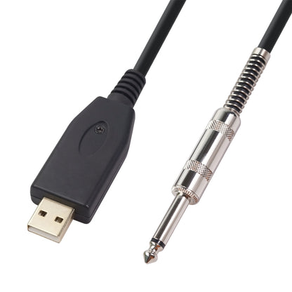 US48S USB to 6.35mm Electric Guitar Recording Cable, Cable Length:3m by bashfashion
