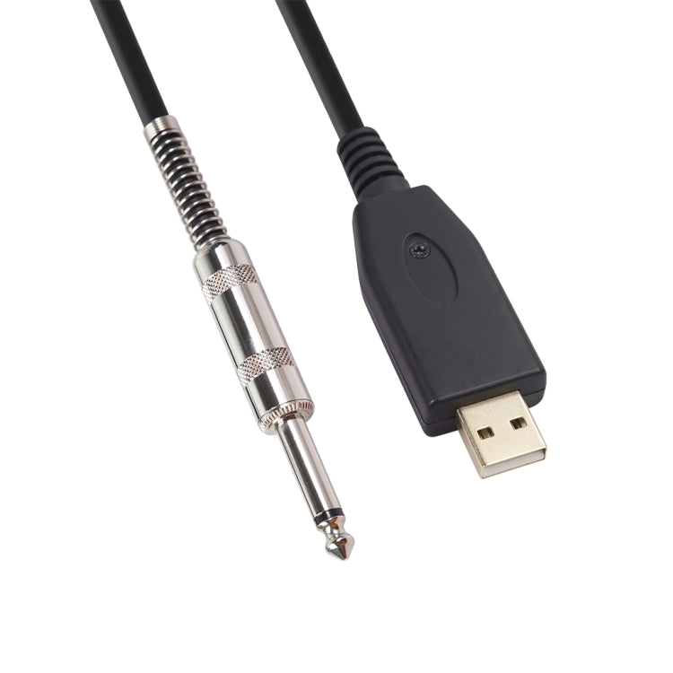 US48S USB to 6.35mm Electric Guitar Recording Cable, Cable Length:3m by bashfashion
