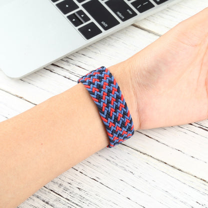Mixed Color Nylon Braided Single Loop Watch Band For Apple Watch Series 9&8&7 41mm / SE 3&SE 2&6&SE&5&4 40mm / 3&2&1 38mm, Size:S(Red Camouflage) by bashfashion