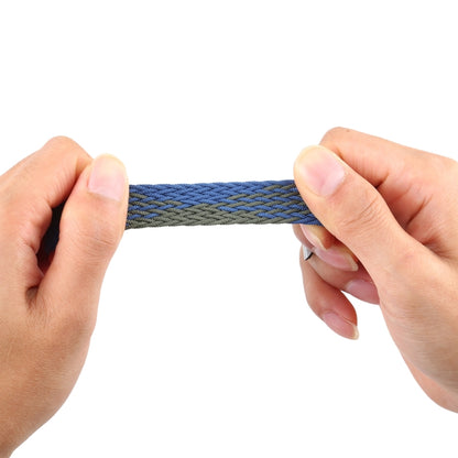 Mixed Color Nylon Braided Single Loop Watch Band For Apple Watch Series 9&8&7 41mm / SE 3&SE 2&6&SE&5&4 40mm / 3&2&1 38mm, Size:S(Blue Green) by bashfashion