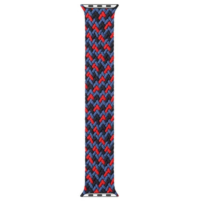 Mixed Color Nylon Braided Single Loop Watch Band For Apple Watch Series 7 45mm / 6 & SE & 5 & 4 44mm / 3 & 2 & 1 42mm, Size:M(Red Camouflage) by bashfashion