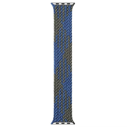 Mixed Color Nylon Braided Single Loop Watch Band For Apple Watch Series 7 45mm / 6 & SE & 5 & 4 44mm / 3 & 2 & 1 42mm, Size:M(Blue Green) by bashfashion