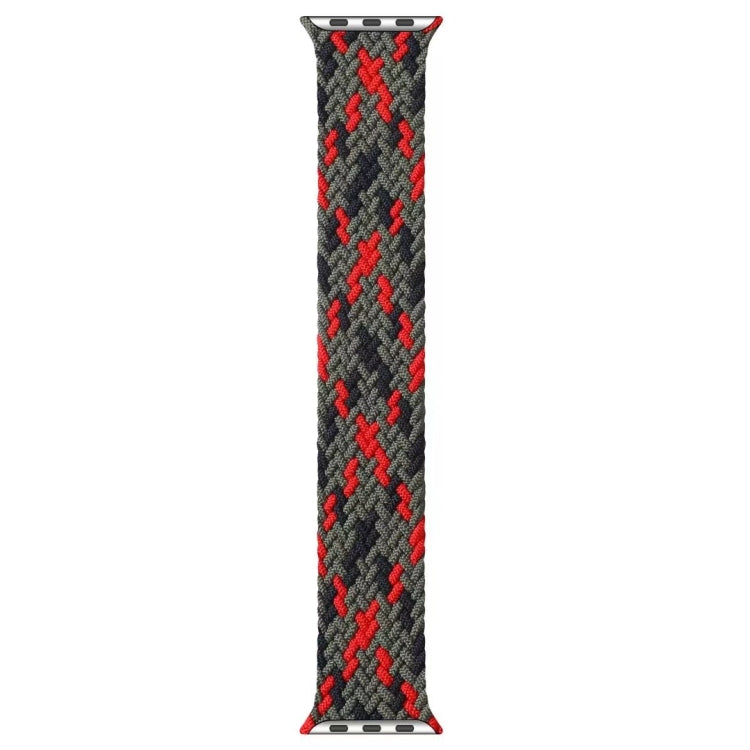 Mixed Color Nylon Braided Single Loop Watch Band For Apple Watch Ultra 49mm&Watch Ultra 2 49mm / Series 9&8&7 45mm / SE 3&SE 2&6&SE&5&4 44mm / 3&2&1 42mm, Size:L(Green Camouflage) by bashfashion