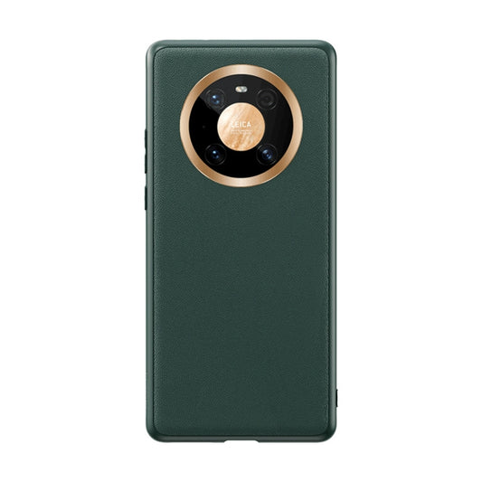 For Huawei Mate 40 ROCK Full Coverage Shockproof PC+TPU+PU Protective Case(Army Green) by ROCK