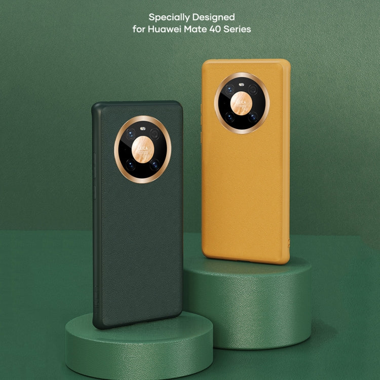 For Huawei Mate 40 ROCK Full Coverage Shockproof PC+TPU+PU Protective Case(Army Green) by ROCK