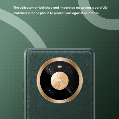 For Huawei Mate 40 ROCK Full Coverage Shockproof PC+TPU+PU Protective Case(Army Green) by ROCK