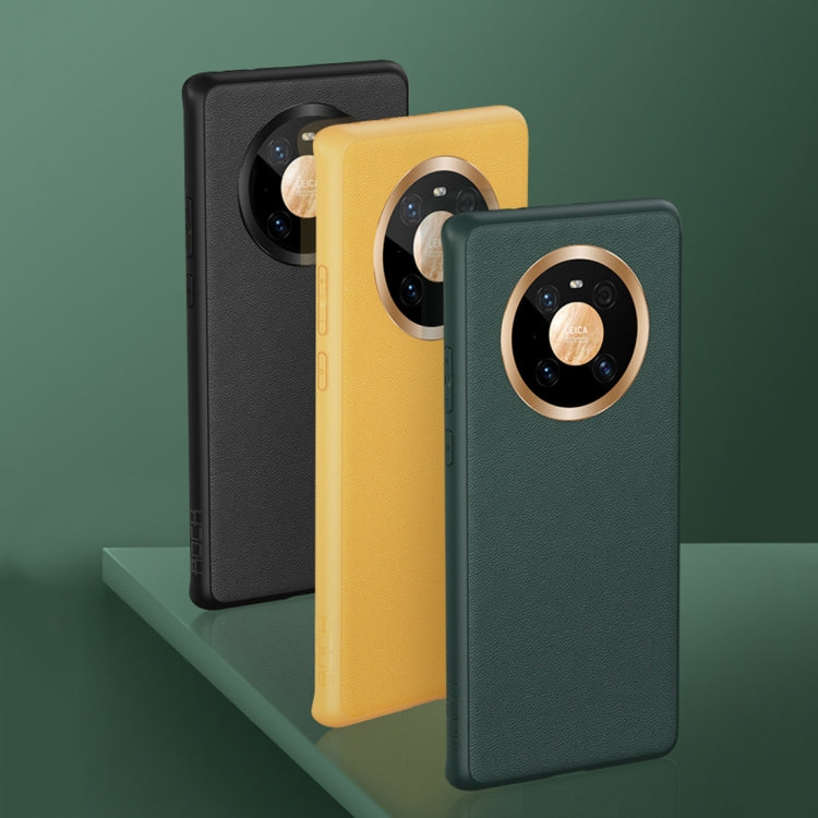 For Huawei Mate 40 ROCK Full Coverage Shockproof PC+TPU+PU Protective Case(Army Green) by ROCK