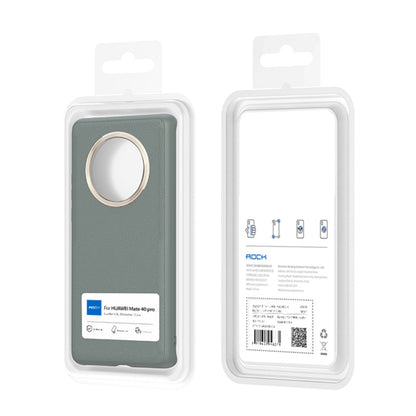 For Huawei Mate 40 ROCK Full Coverage Shockproof PC+TPU+PU Protective Case(Army Green) by ROCK