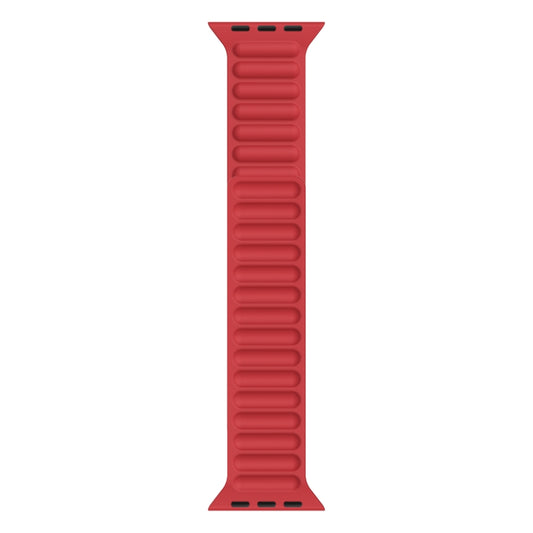 Silicone Magnetic Chain Watch Band For Apple Watch Series 7 41mm / 6 & SE & 5 & 4 40mm / 3 & 2 & 1 38mm(Red) by bashfashion