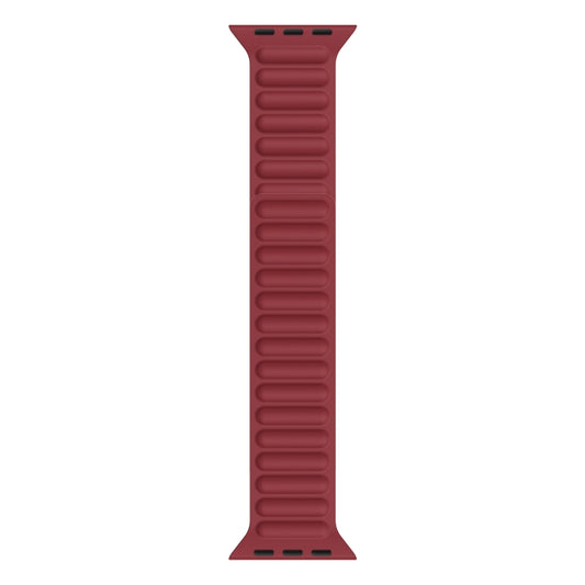 Silicone Magnetic Chain Watch Band For Apple Watch Series 7 41mm / 6 & SE & 5 & 4 40mm / 3 & 2 & 1 38mm(Wine Red) by bashfashion