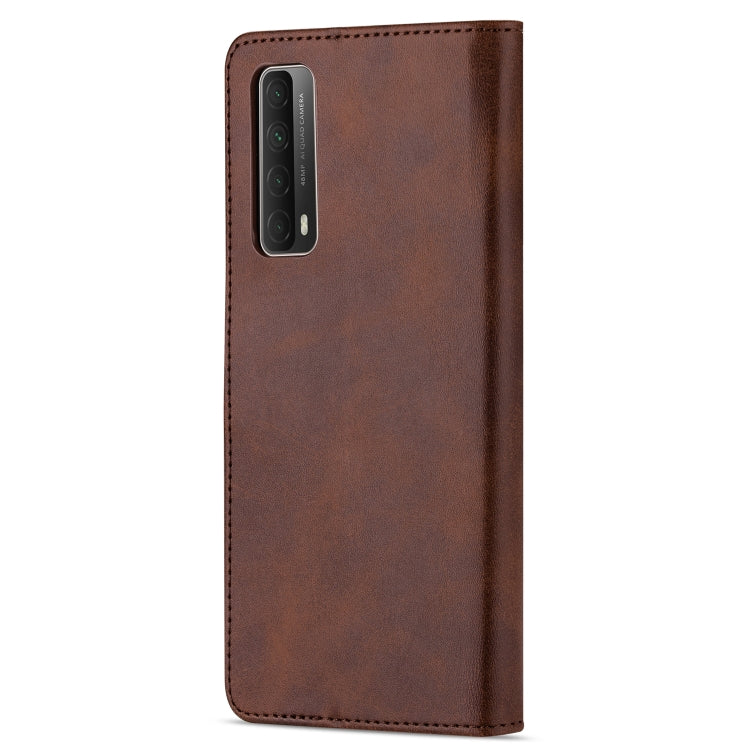 For Huawei P smart 2021 GUSSIM Business Style Horizontal Flip Leather Case with Holder & Card Slots & Wallet(Brown) by GUSSIM