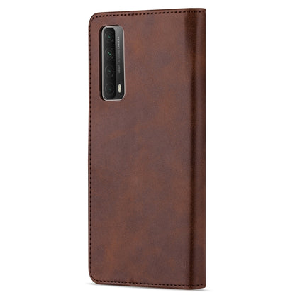 For Huawei P smart 2021 GUSSIM Business Style Horizontal Flip Leather Case with Holder & Card Slots & Wallet(Brown) by GUSSIM