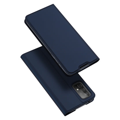 For Samsung Galaxy A52s / A52 5G / 4G DUX DUCIS Skin Pro Series Horizontal Flip PU + TPU Leather Case, with Holder & Card Slots(Blue) by DUX DUCIS