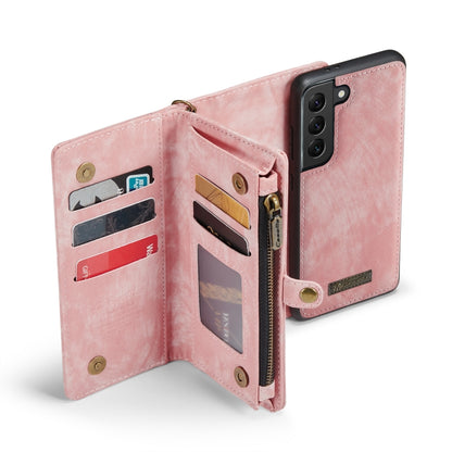For Samsung Galaxy S21+ 5G CaseMe-008 Detachable Multifunctional Flip Leather Phone Case(Pink) by CaseMe