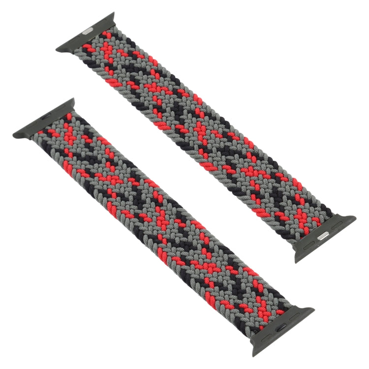 Plastic Buckle Mixed Color Nylon Braided Single Loop Watch Band For Apple Watch Series 9&8&7 41mm / SE 3&SE 2&6&SE&5&4 40mm / 3&2&1 38mm, Size:S(Camouflage Green) by bashfashion