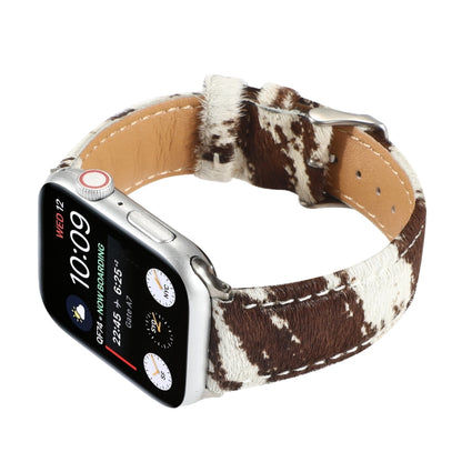 Horsehair Fluffy Leopard Print Leather Watch Band For Apple Watch Ultra 49mm&Watch Ultra 2 49mm / Series 9&8&7 45mm / SE 3&SE 2&6&SE&5&4 44mm / 3&2&1 42mm(1) by bashfashion