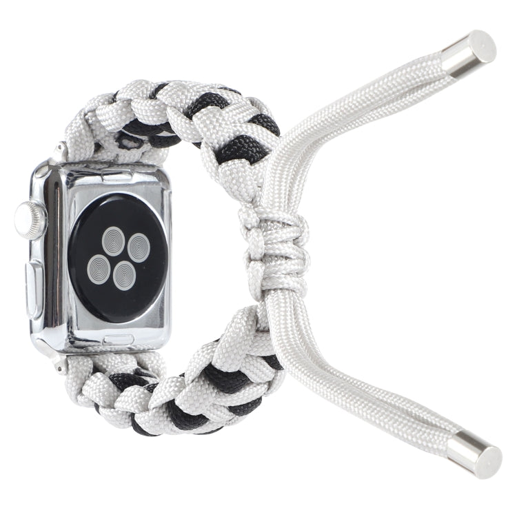 Braided Umbrella Cord Watch Band For Apple Watch Series 7 45mm / 6 & SE & 5 & 4 44mm / 3 & 2 & 1 42mm(Grey) by bashfashion