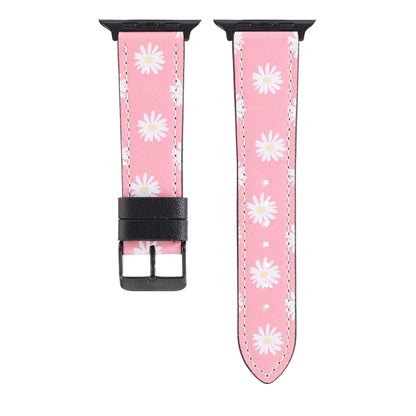 Printed Leather Watch Band For Apple Watch Series 7 45mm / 6 & SE & 5 & 4 44mm / 3 & 2 & 1 42mm(C) by bashfashion