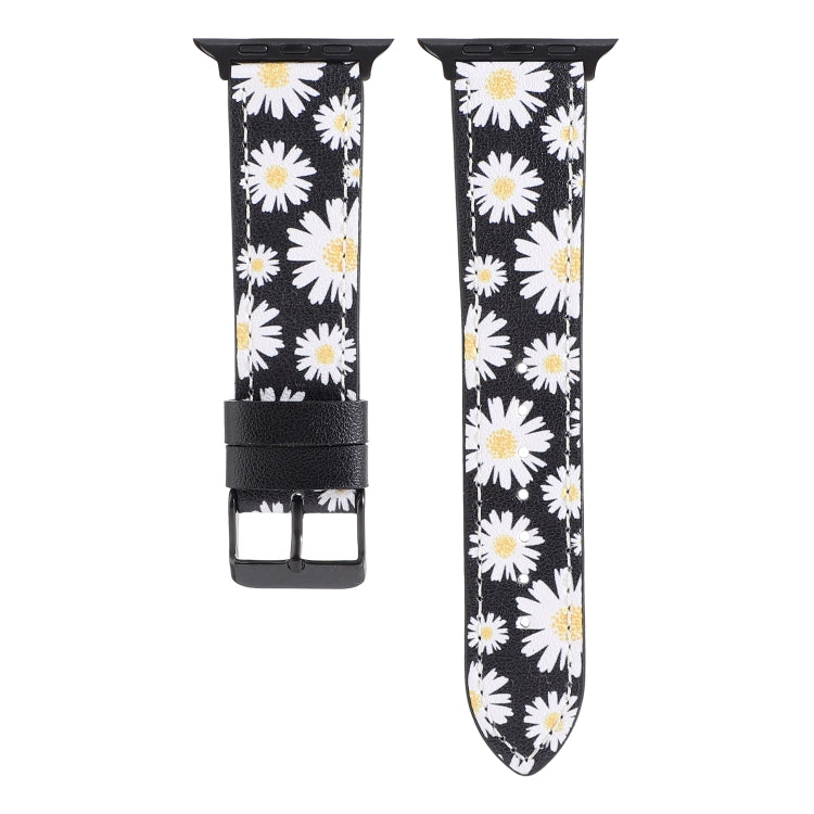 Printed Leather Watch Band For Apple Watch Ultra 49mm&Watch Ultra 2 49mm / Series 9&8&7 45mm / SE 3&SE 2&6&SE&5&4 44mm / 3&2&1 42mm(J) by bashfashion