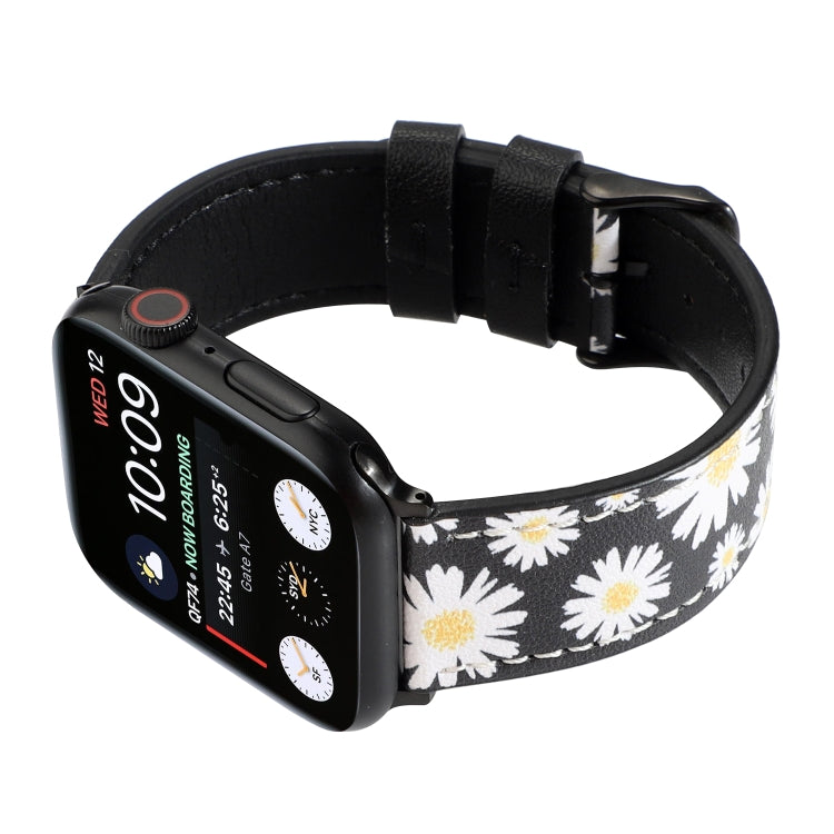 Printed Leather Watch Band For Apple Watch Ultra 49mm&Watch Ultra 2 49mm / Series 9&8&7 45mm / SE 3&SE 2&6&SE&5&4 44mm / 3&2&1 42mm(J) by bashfashion